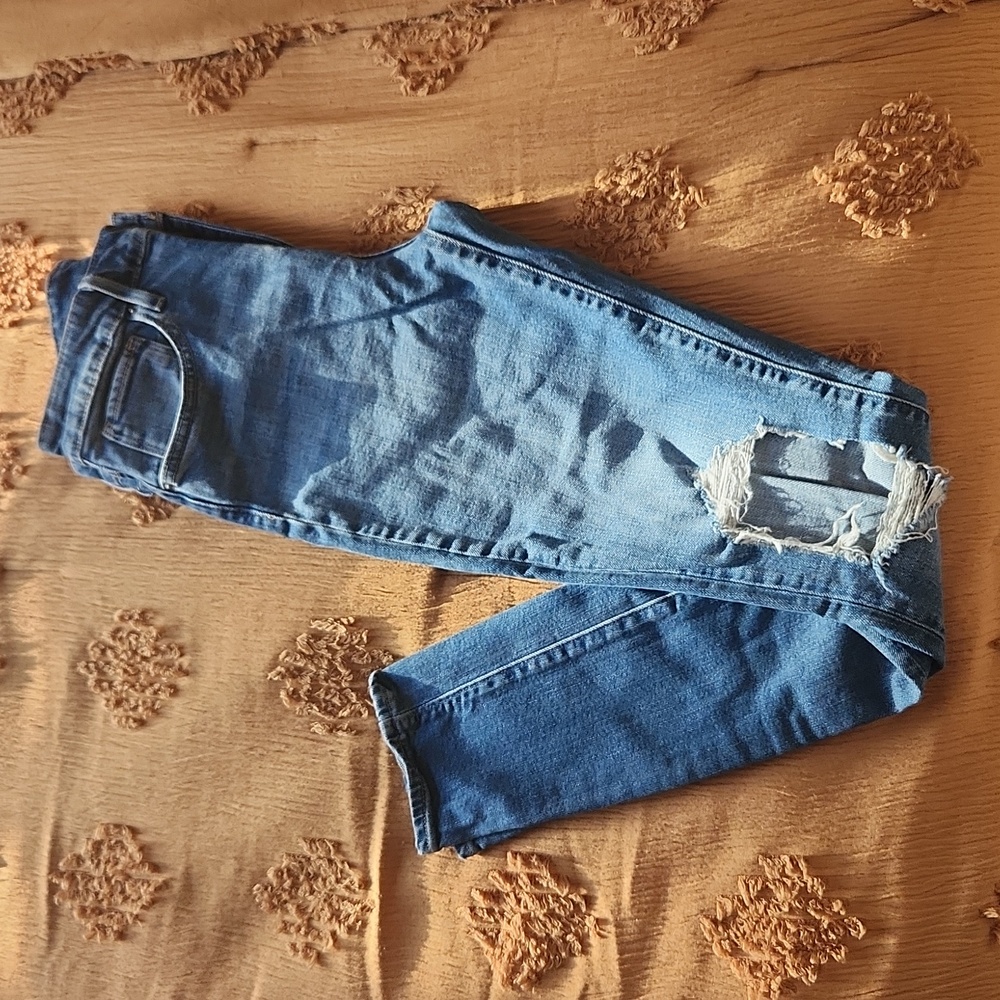 Womens Levi 721 Ripped Skinny Jeans